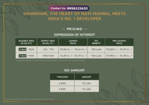 Godrej varanya kharghar price list
