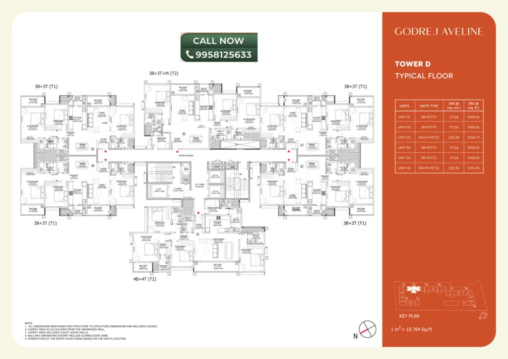 Godrej aveline floor plan tower